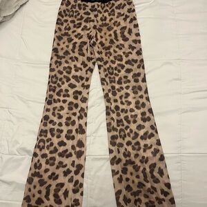 SHEIN Leopard Print Pants - Brown and Black